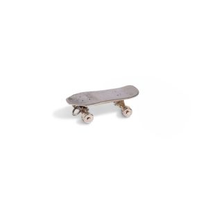 mini silver cruiser skateboard